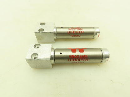 Western Lithotech 108667 Bimba Pneumatic Air Cylinder Single Acting 3/4 Lot of 2