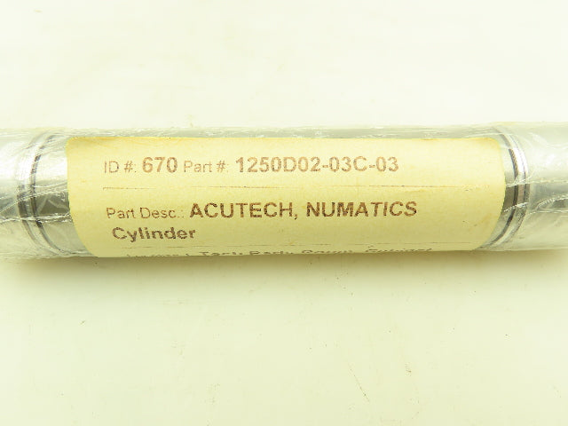Numatics 1250D02-03C-03 Pneumatic Air Cylinder 2 1/8" Stroke Magnetic