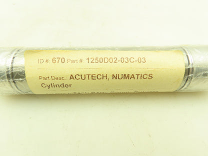 Numatics 1250D02-03C-03 Pneumatic Air Cylinder 2 1/8" Stroke Magnetic