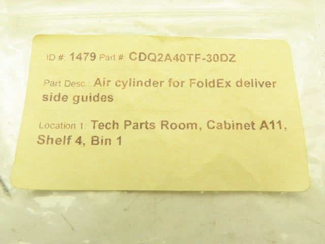 SMC CDQ2A40TF-30DZ Pneumatic Air Cylinder 40MM Bore 30MM Stroke Lot of 2