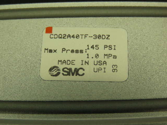 SMC CDQ2A40TF-30DZ Pneumatic Air Cylinder 40MM Bore 30MM Stroke Lot of 2