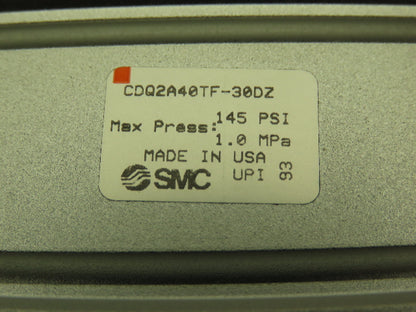 SMC CDQ2A40TF-30DZ Pneumatic Air Cylinder 40MM Bore 30MM Stroke Lot of 2