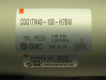 SMC CDG1TN40-100-H7BW Pneumatic Air Cylinder Auto Switch 40MM Bore 100 MM Stroke
