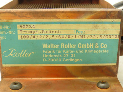 Walter Roller 50234 Copper Radiator Fan Assembly Trumpf Laser