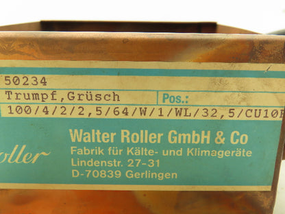 Walter Roller 50234 Copper Radiator Fan Assembly Trumpf Laser