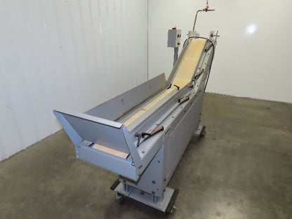 Heidelberg NP 226 Incline Belt Conveyor 9"Belt 34"Load 54"Disp. Variable Speed