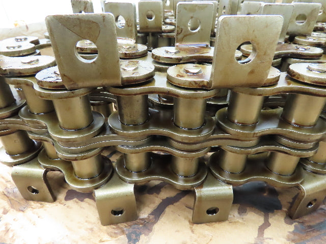 Tsubaki RS160  2-Strand Double Roller Chain 2" Pitch K-1 Attachment Riveted  22'