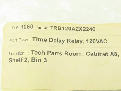 SSAC TRB120A2X240 TRB120A2X240 Time Delay Relay Range: 0.1-4 Min 120VAC 10A