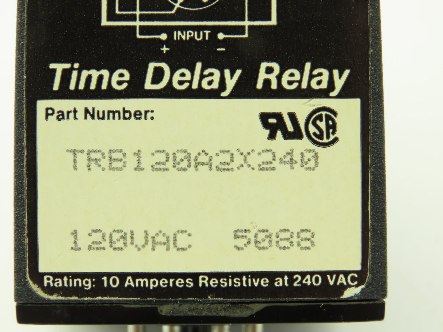 SSAC TRB120A2X240 TRB120A2X240 Time Delay Relay Range: 0.1-4 Min 120VAC 10A