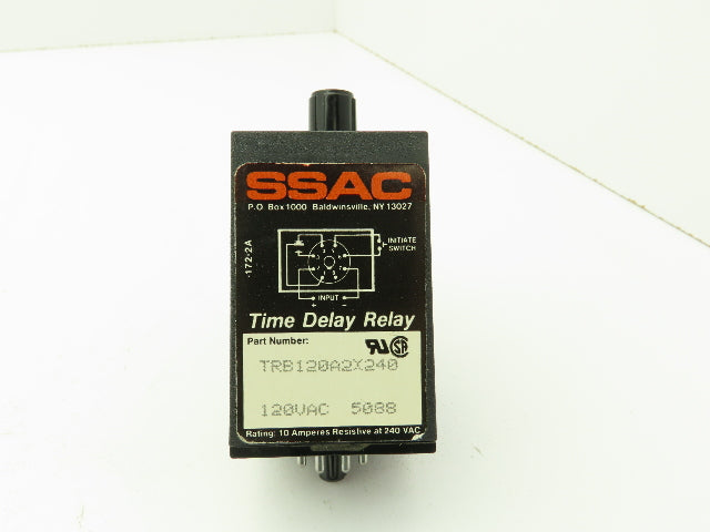 SSAC TRB120A2X240 TRB120A2X240 Time Delay Relay Range: 0.1-4 Min 120VAC 10A