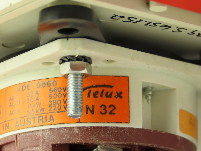 Telux N 32 Disconnect Switch 500V 32A CEE 24 VDE 0660 Rotary Switch 4 Pole