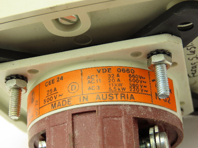 Telux N 32 Disconnect Switch 500V 32A CEE 24 VDE 0660 Rotary Switch 4 Pole