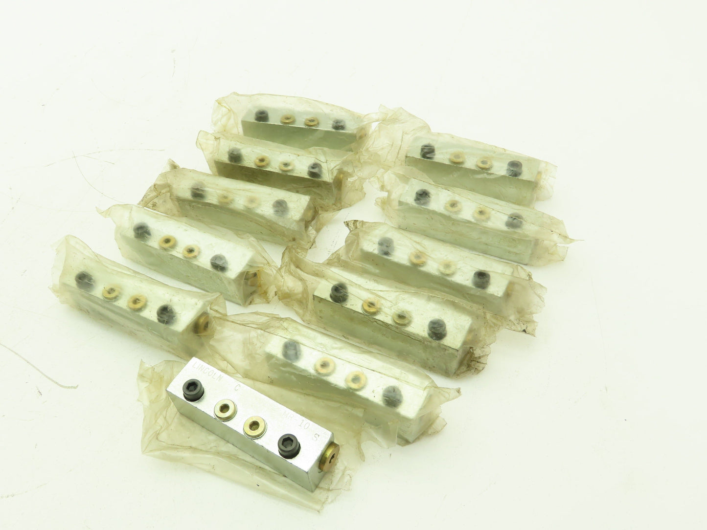 Lincoln MR-10S Lubricator Divider Valve Block 10S  LOT OF 11