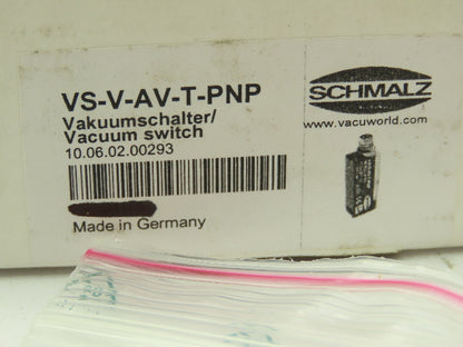 Schmalz VS-V-AV-T-PNP Vacuum Switch 1 To 0 BAR 30VDC