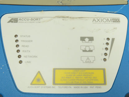 Accu-Sort AXIOM400 2L2M Custom Bar Code Scanner w/Base and Power Supply