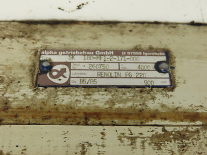 Alpha SK 180-MF1-2-171 Right Angle Planetary Gearbox 2:1 Ratio Gear Head 32x40mm