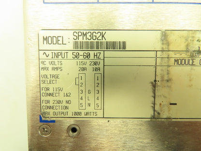 Power One SPM3G2K D.C. Power Supply 48V 16A G2 Module 115/230V Input