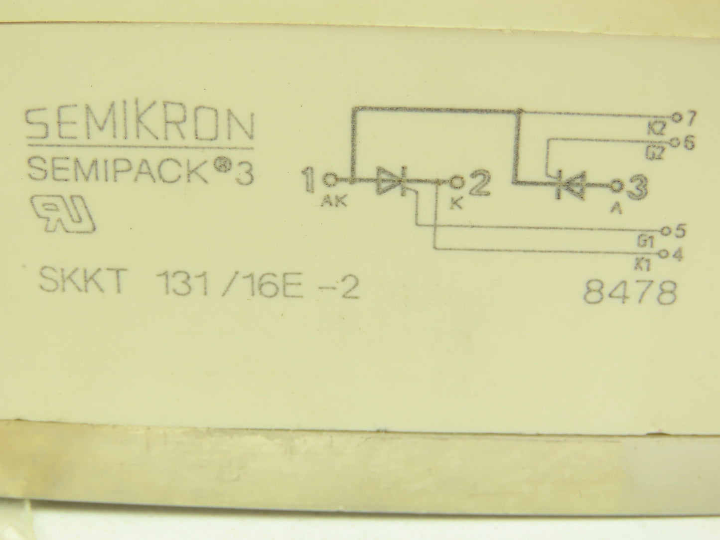 Semikron SKKT 131/16E-2 Semipack 3 Thyristor Diode Module