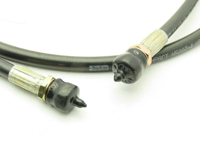 Parker H5007-4 Extreme Compact 1/4" x 90"  Hydraulic Hose Female JIC Swivel Ends
