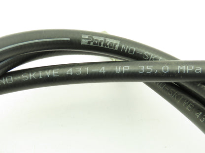 Parker 431-4 No-Skive Hydraulic Hose 1/4" x 6' Female Swivel Ends 5000 PSI