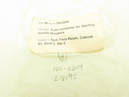 Sato Parts Eight Pin Connector Round Female Plug Locking Sterling Lot of 4