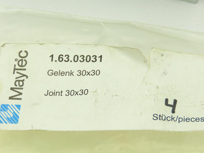 MayTec 16303031 Pivot Hinge Joint 30mm Aluminum Extrusion Conveyor Lot of 4