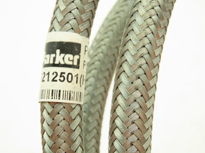 Parker P76212501 Braided Steel Flex Hose 1/4" x 8' Female JIC Swivel Ends