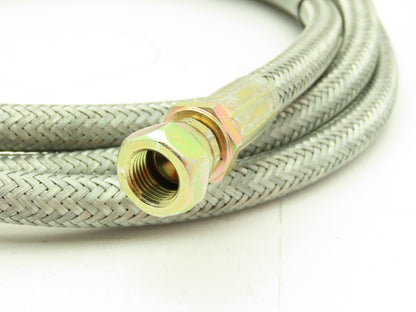 Parker P76212501 Braided Steel Flex Hose 1/4" x 8' Female JIC Swivel Ends