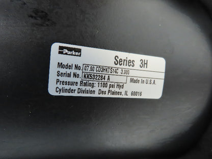 Parker CD3HKTS14C  3H Hydraulic Cylinder 7" Bore 3" Stroke 1100 PSI Trunnion Mt