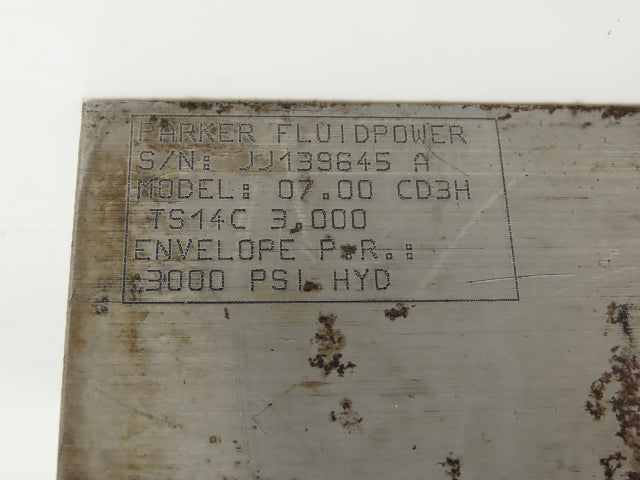 Parker CD3HTS14C  3H Hydraulic Cylinder 7" Bore 3" Stroke 3000 PSI Trunnion Mt