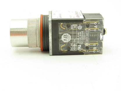 Allen Bradley 800MR-QA24AA  Ser D Illuminated Amber Push Button 22mm Flush 24V