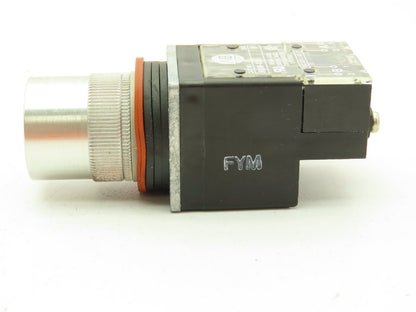 Allen Bradley 800MR-QA24AA  Ser D Illuminated Amber Push Button 22mm Flush 24V