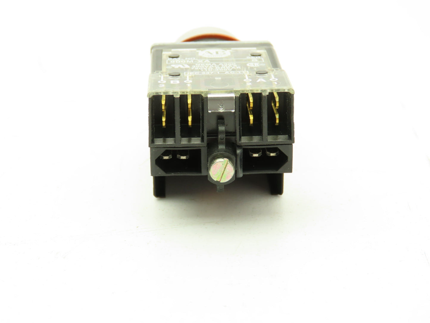 Allen Bradley 800MR-QA24AA  Ser D Illuminated Amber Push Button 22mm Flush 24V