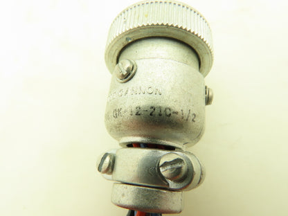ITT Cannon GK-12-21C Circular Connector Male Plug 12 Pin