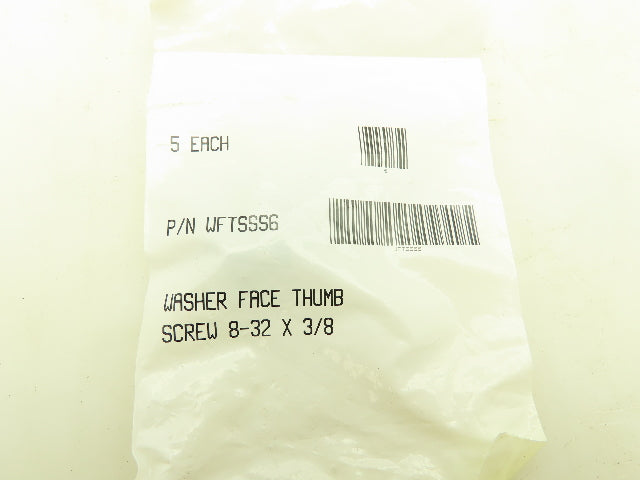 WFTSSS6 Washer Face Thumb Screw 8-32 X 3/8" Lot of 25