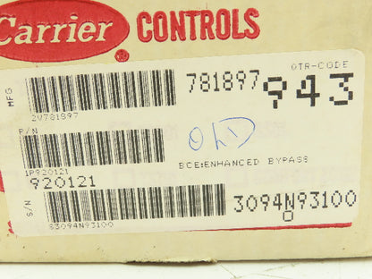 Carrier 920121 BCE Enhanced VVT Thermostat Duct Airflow Bypass Controller