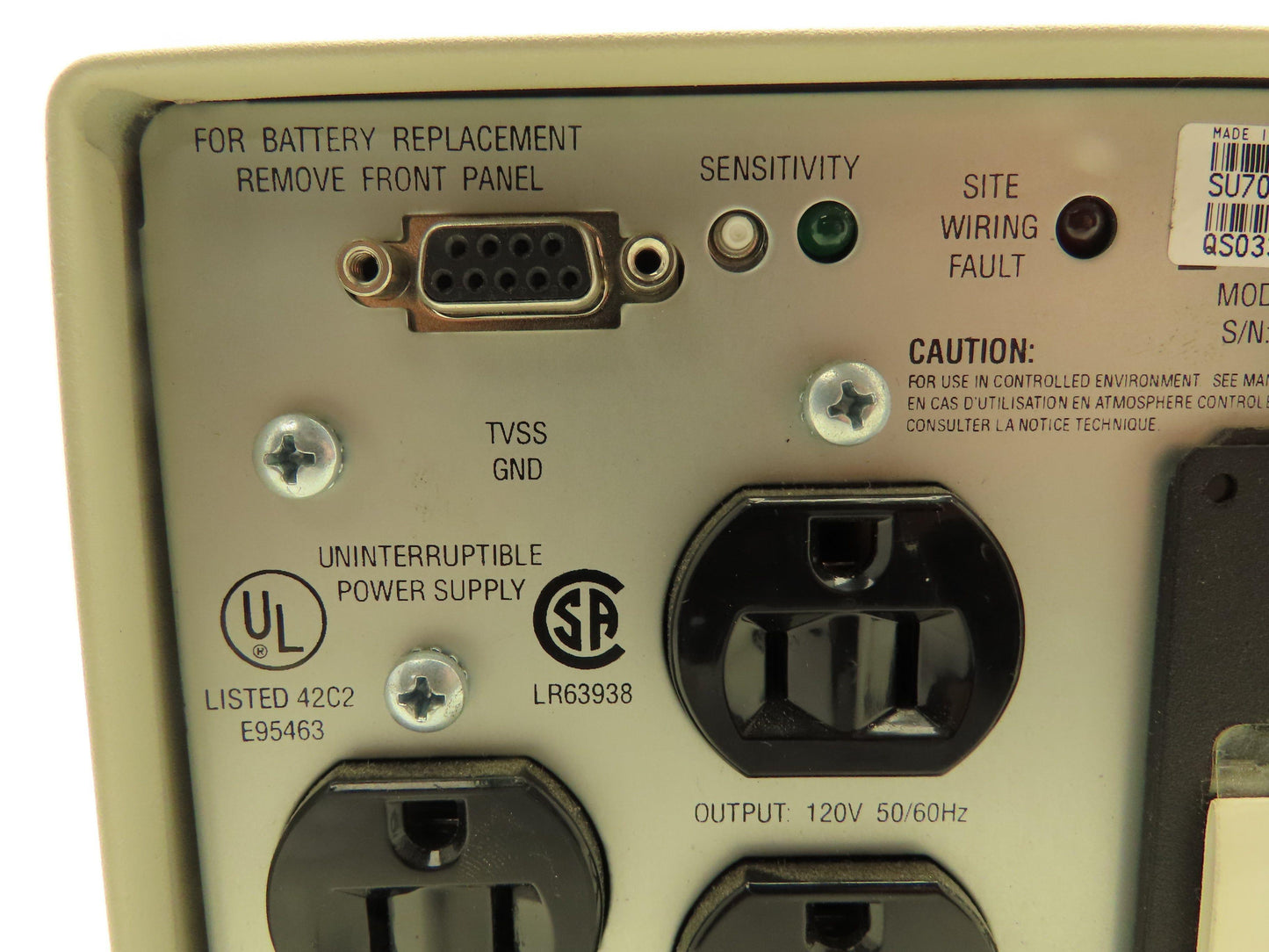 APC SU700NET Smart-UPS 700VA 450W 120V 4-Outlet