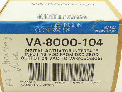 Johnson Controls VA8000104 Auxiliary Interface Board Digital Actuator 12VDC