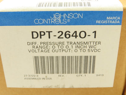 Johnson Controls DPT-2640-1 Diff. Pressure Transmitter Lot of 2