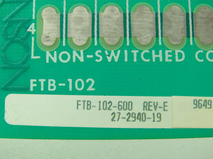 Johnson Controls FTB-102-600 Field Termination Board Input Output