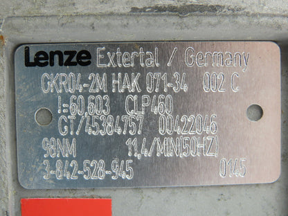 Lenze CKR04-2M HAK 071-34 Bosch 3 842 528 945 Conveyor Drive 230/460v