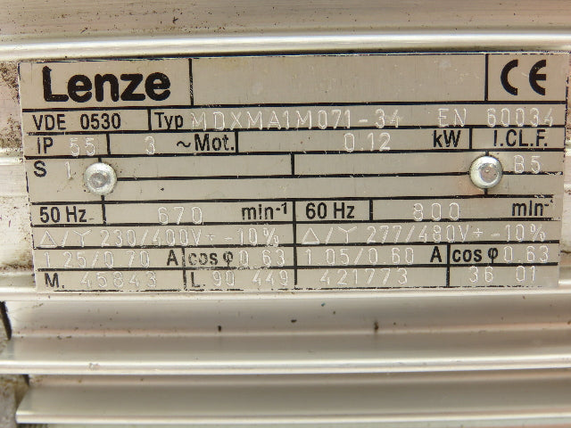 Lenze CKR04-2M HAK 071-34 Bosch 3 842 528 945 Conveyor Drive 230/460v