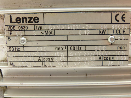 Lenze CKR04-2M HAK 071-34 Bosch 3 842 528 945 Conveyor Drive 230/460v