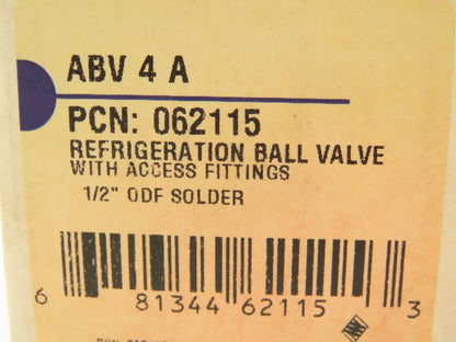 Emerson 062115 Flow Controls Refrigeration Ball Valve Access Fitting 1/2"