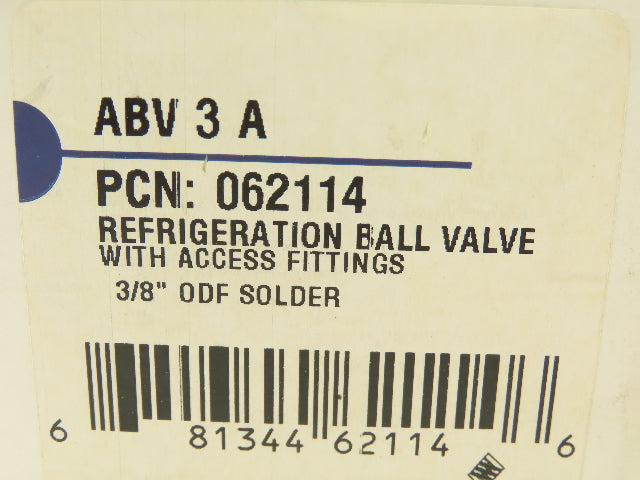 Emerson 062114 Flow Controls Refrigeration Ball Valve Access Fitting 1/2"