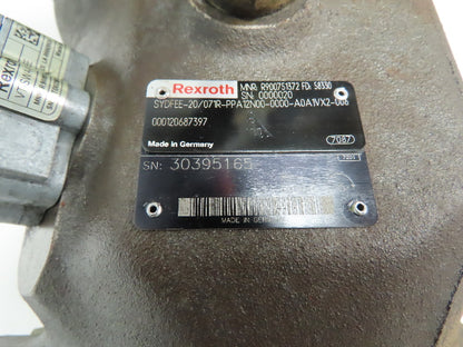 Rexroth SYDFEE-20/071R-PPA12N00-0000-A0A1VX2-006 Electro-Hydraulic Piston Pump