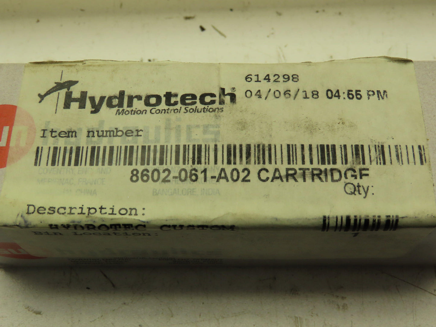 Sun Hydraulic 8602 061 A02 Hydrotech Cartridge Valve Hydraulic