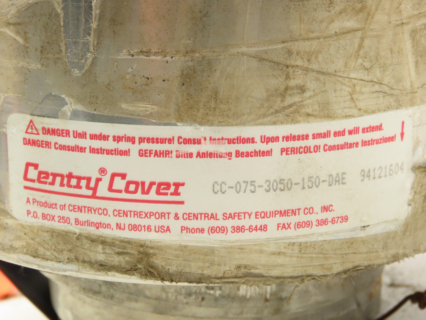 Centry Cover CC-075-3050-150-DAE Telescopic Spring  Ballscrew Cover 301 Stainless