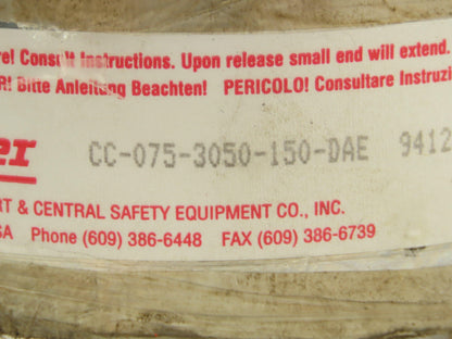 Centry Cover CC-075-3050-150-DAE Telescopic Spring  Ballscrew Cover 301 Stainless