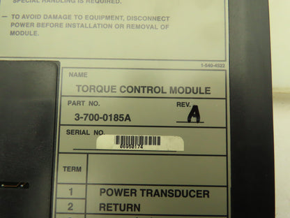 Cincinnati Milacron 3-700-0185A Torque Control Module Rev A